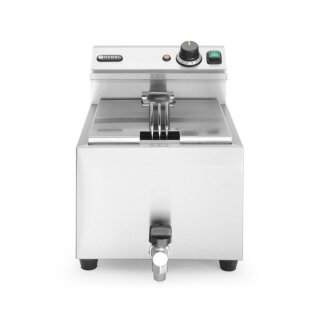 Hendi Elektro Fritteuse 8 Liter - Tischgerät mit Ablasshahn, 3,5 kW 230V