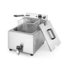 Hendi Elektro Fritteuse 8 Liter - Tischgerät mit Ablasshahn, 3,5 kW 230V