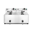 Elektro Fritteuse 16 Liter - 2 Becken, Tischmodell, 230 V