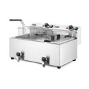 Elektro Fritteuse 16 Liter - 2 Becken, Tischmodell, 230 V