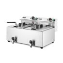 Elektro Fritteuse 16 Liter - 2 Becken, Tischmodell, 230 V