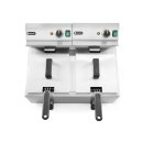 Elektro Fritteuse 16 Liter - 2 Becken, Tischmodell, 230 V
