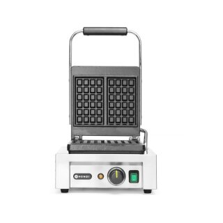 Hendi Waffeleisen Liège für 2 Waffeln - Isolierter Griff, Edelstahl, 230 V