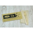 eGreen Einzeln verpacktes 3-in-1-Holzbesteck-Set (250...