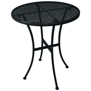 Bolero Schwarzer Stahlmuster Runder Bistro-Tisch Schwarz 600mm
