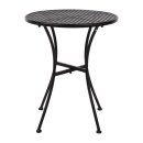 Bolero Schwarzer Stahlmuster Runder Bistro-Tisch Schwarz...
