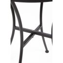 Bolero Schwarzer Stahlmuster Runder Bistro-Tisch Schwarz 600mm