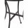Bolero Schwarzer Stahlmuster Runder Bistro-Tisch Schwarz 600mm
