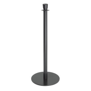Bolero Flache Basis Barrierepfosten Schwarz (2 Stück)