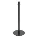 Bolero Flache Basis Barrierepfosten Schwarz (2 Stück)