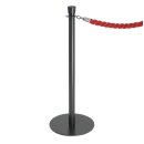 Bolero Flache Basis Barrierepfosten Schwarz (2 Stück)