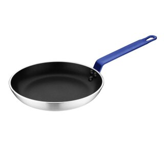 Hygiplas Aluminium Antihaft-Teflon Platinum Plus Bratpfanne mit Blauem Griff 24cm