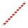 Fiesta Kompostierbarer Bubble Tea Strohhalm Rot & Weiß 12x210mm (150 Stück)