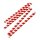 Fiesta Kompostierbarer Bubble Tea Strohhalm Rot & Weiß 12x210mm (150 Stück)