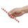Fiesta Kompostierbarer Bubble Tea Strohhalm Rot & Weiß 12x210mm (150 Stück)