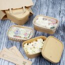 Fiesta recycelbare Papierdeckel für rechteckige Behälter (300 Stück)