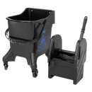 Jantex 20Ltr hoher Mopp-Eimer mit Wringer - Blaues Muster