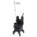 Jantex 20Ltr hoher Mopp-Eimer mit Wringer - Blaues Muster