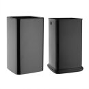 Bolero Quadratischer Abfalleimer Titanium Schwarz 10Ltr