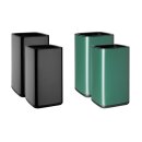 Bolero Quadratischer Abfalleimer Titanium Schwarz 10Ltr