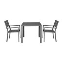 Bolero Valletta Grau Geschlitzter Outdoor Tisch 780mm