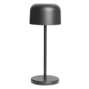 Olympia Siena Tischlampe Rundkupel Schwarz 200mm