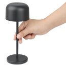 Olympia Siena Tischlampe Rundkupel Schwarz 200mm