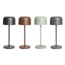 Olympia Siena Tischlampe Rundkupel Schwarz 200mm