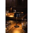 Olympia Siena Tischlampe Rundkupel Schwarz 200mm