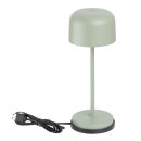 Olympia Siena Tischlampe Runde Kuppel Salbei 200mm