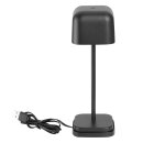 Olympia Lucca Tischlampe quadratische Kuppel Schwarz 200mm