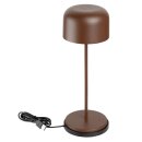 Olympia Siena Tischlampe Runde Kuppel Kastanie 300mm