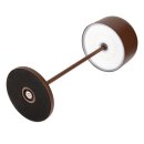Olympia Siena Tischlampe Runde Kuppel Kastanie 300mm