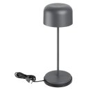 Olympia Siena Tischlampe Runder Dom Grau 300mm