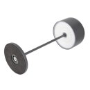 Olympia Siena Tischlampe Runder Dom Grau 300mm