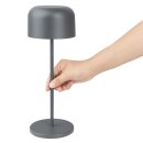 Olympia Siena Tischlampe Runder Dom Grau 300mm