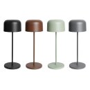 Olympia Siena Tischlampe Runder Dom Grau 300mm