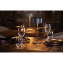 Olympia Siena Tischlampe Runder Dom Grau 300mm