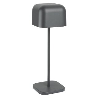 Olympia Lucca Tischlampe Quadratische Kuppel Grau 300mm