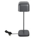 Olympia Lucca Tischlampe Quadratische Kuppel Grau 300mm