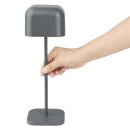 Olympia Lucca Tischlampe Quadratische Kuppel Grau 300mm