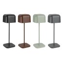 Olympia Lucca Tischlampe Quadratische Kuppel Grau 300mm