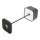 Olympia Lucca Tischlampe Quadratische Kuppel Grau 300mm