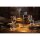 Olympia Lucca Tischlampe Quadratische Kuppel Grau 300mm