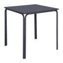 Bolero Adeline Stahl quadratischer Tisch 700mm Schieferblau