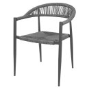 Bolero Eden PE Twist Rattan Outdoor-Sessel Charcoal (4...
