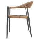 Bolero Eden PE Twist Rattan Outdoor Armlehnstuhl Natur (4...