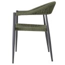 Bolero Eden PE Twist Rattan Outdoor Armstuhl Grün (4...