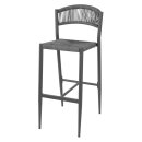 Bolero Eden PE Twist Rattan Outdoor Barhocker Charcoal (2...