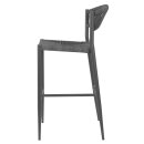 Bolero Eden PE Twist Rattan Outdoor Barhocker Charcoal (2...